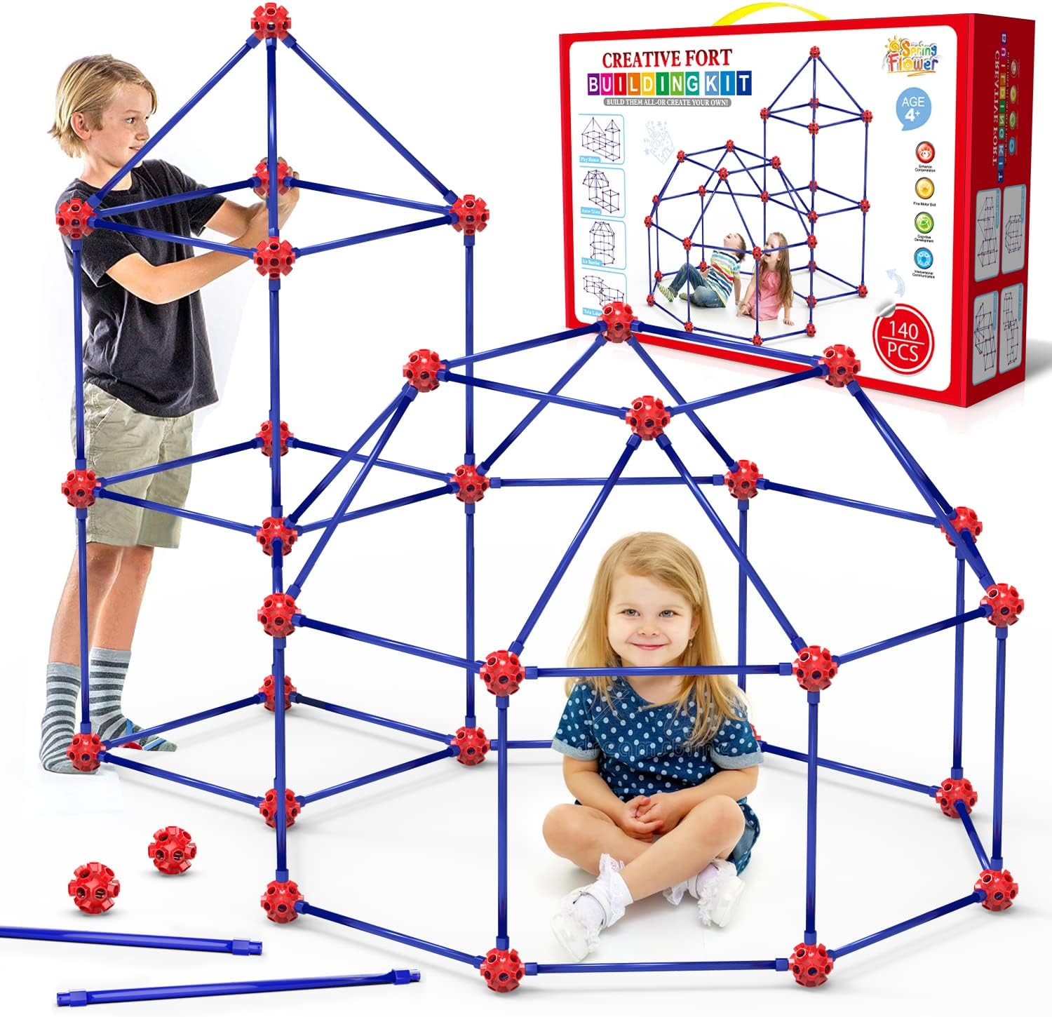 Detalle de Fort Building Kit for Kids STEM Construction