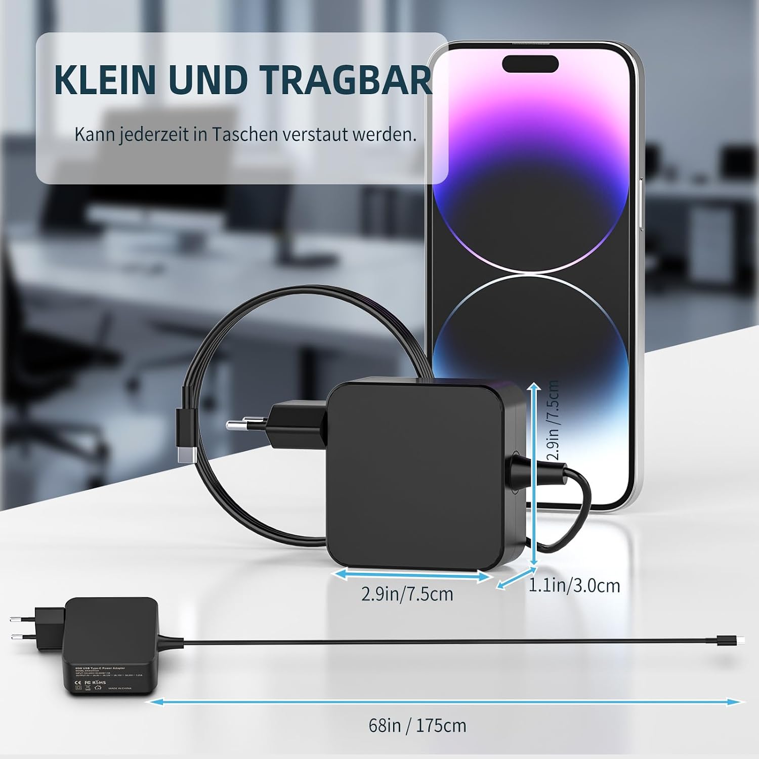 Thumbnail 5 de shefor 65W USB C Laptop Ladegerät