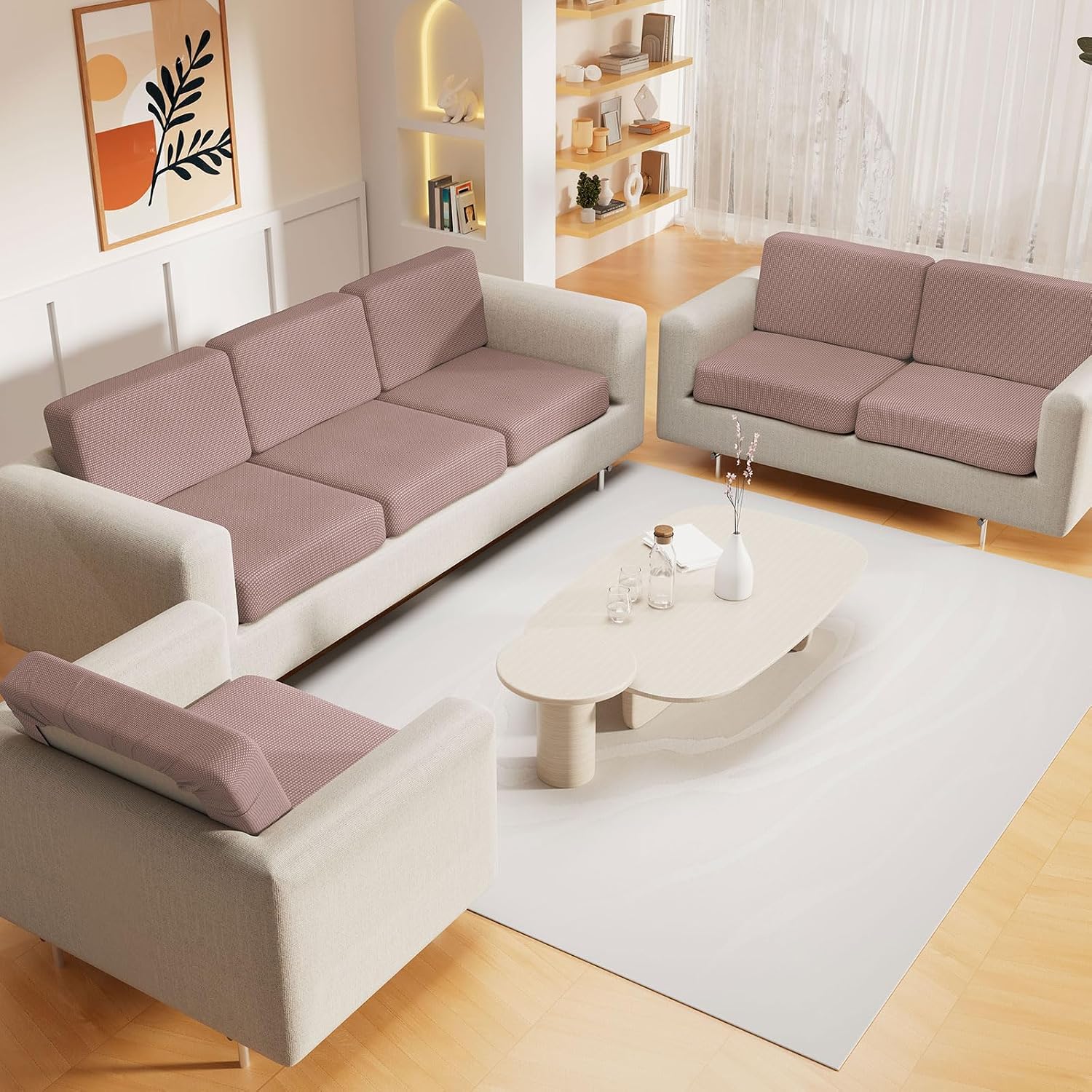 Detalle 2 de hyha 3-piece Waterproof Couch Cushion Covers ๐