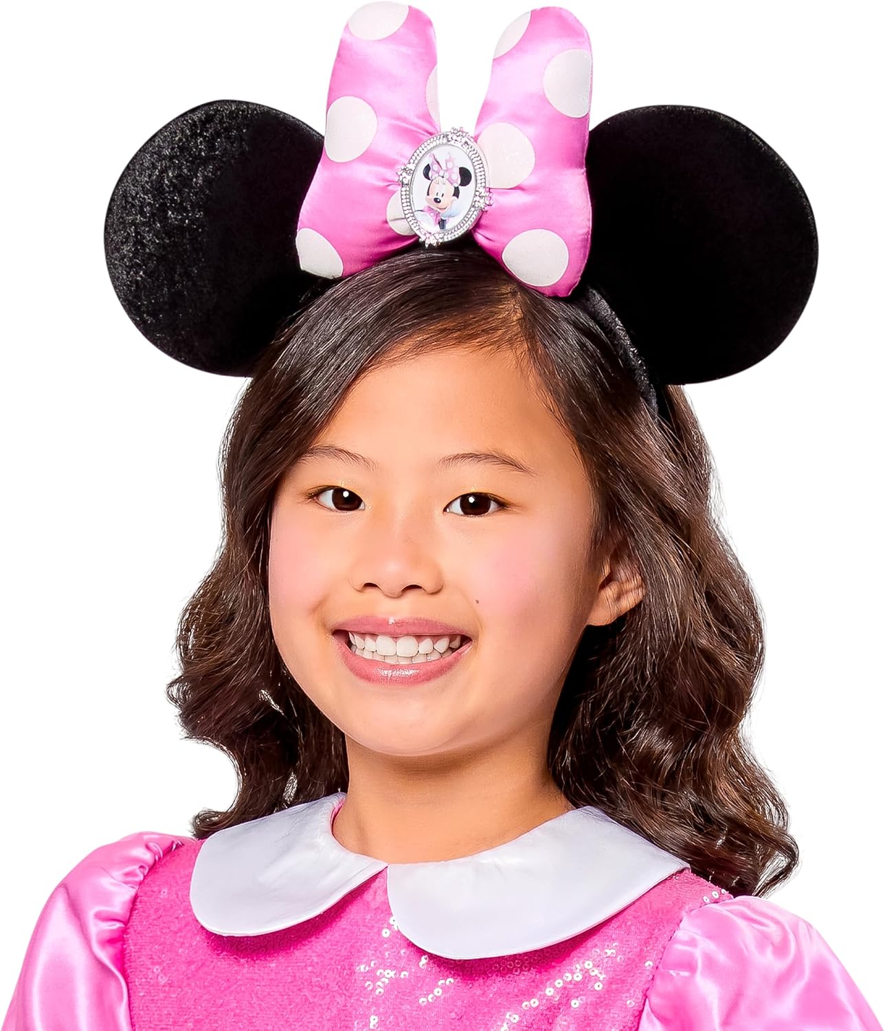 Detalle 1 de Party City AM0072 Minnie Mouse Costume Dress for Kids with Sequin Bodice
