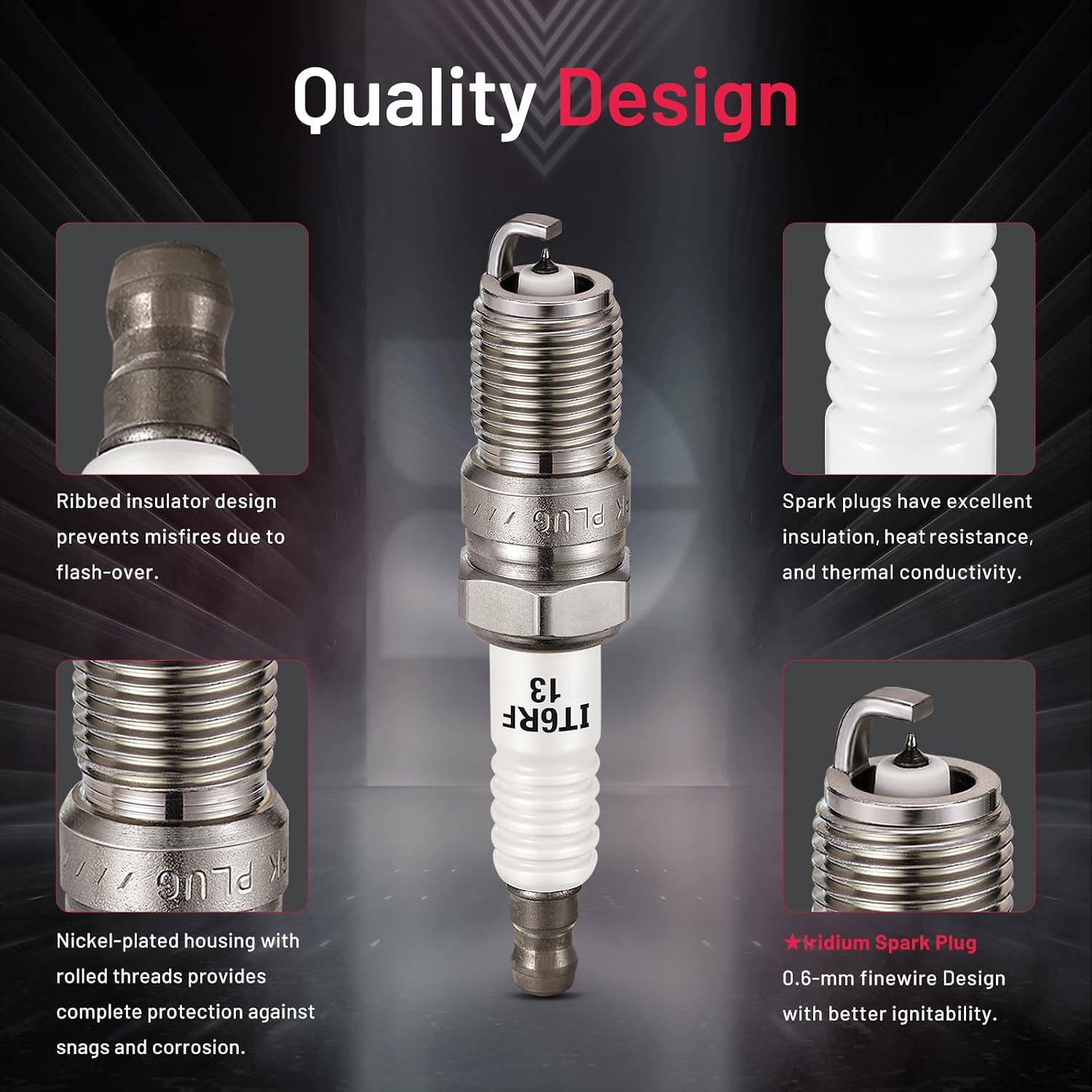 Detalle de BDFHYK Iridium Spark Plug Set of 8