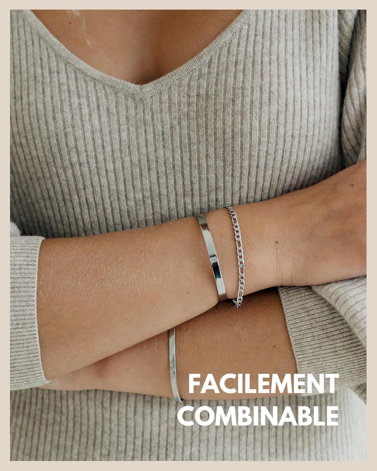 Thumbnail 3 de Set bracelets ajustables 15,5–19,5 cm