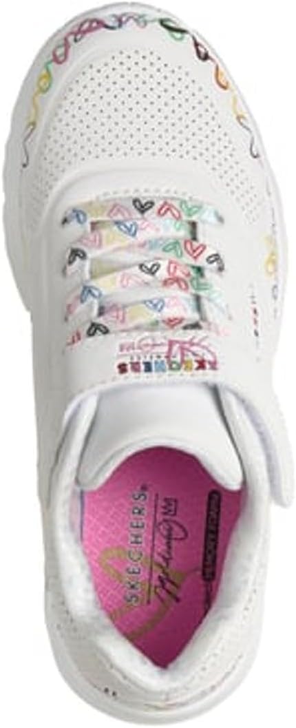 Detalle de Skechers Girl's Uno Lite Heart CrazeSneaker