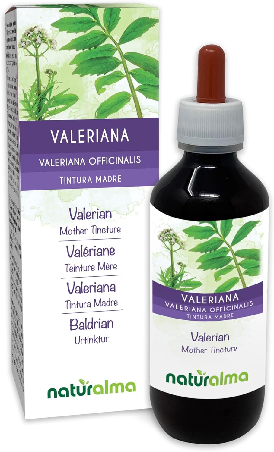 Detalle de Valériane en Teinture Mère sans alcool Naturalma — Extrait liquide 200 ml (racines de Valériane)