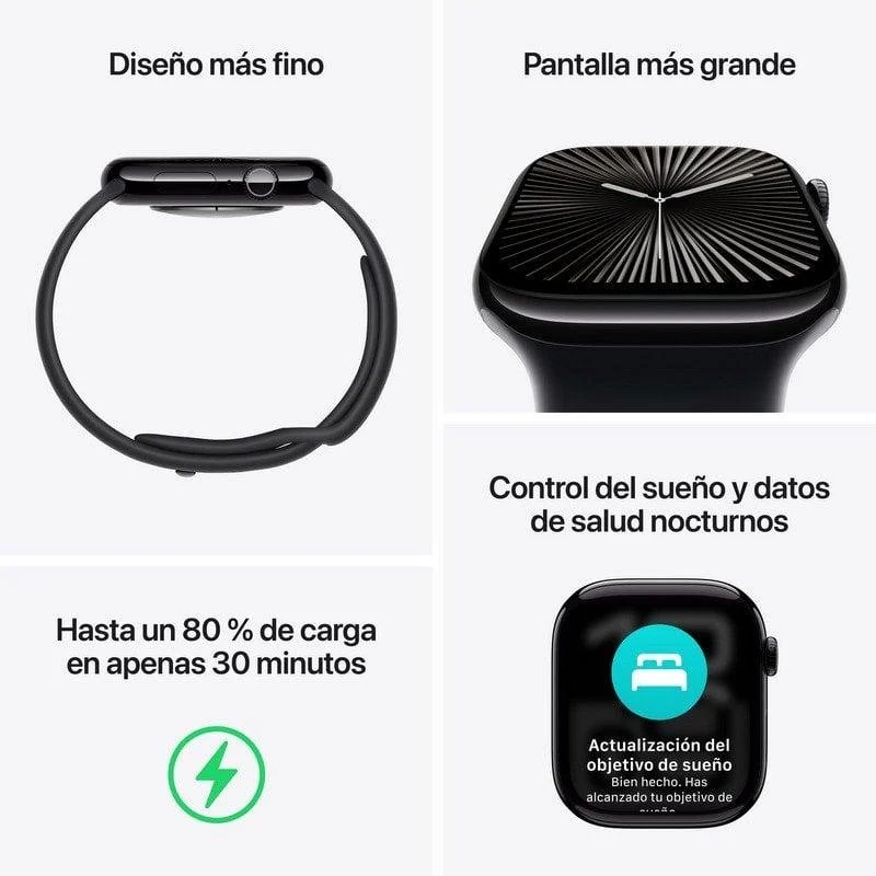 Thumbnail 1 de Apple Watch Series 10 GPS + Cellular 46mm Titanio Natural: rendimiento avanzado en salud, deporte y conectividad