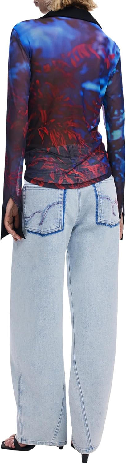 Detalle 2 de Desigual TS_Dietrich Blouse Mujer camisa manga larga