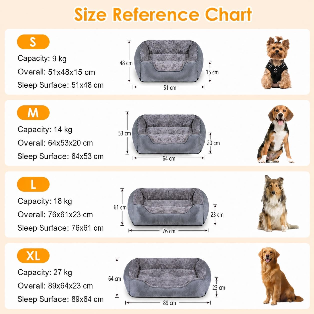 Thumbnail 4 de Oveppy Dog Bed Medium 25 x 21 x 8inches
