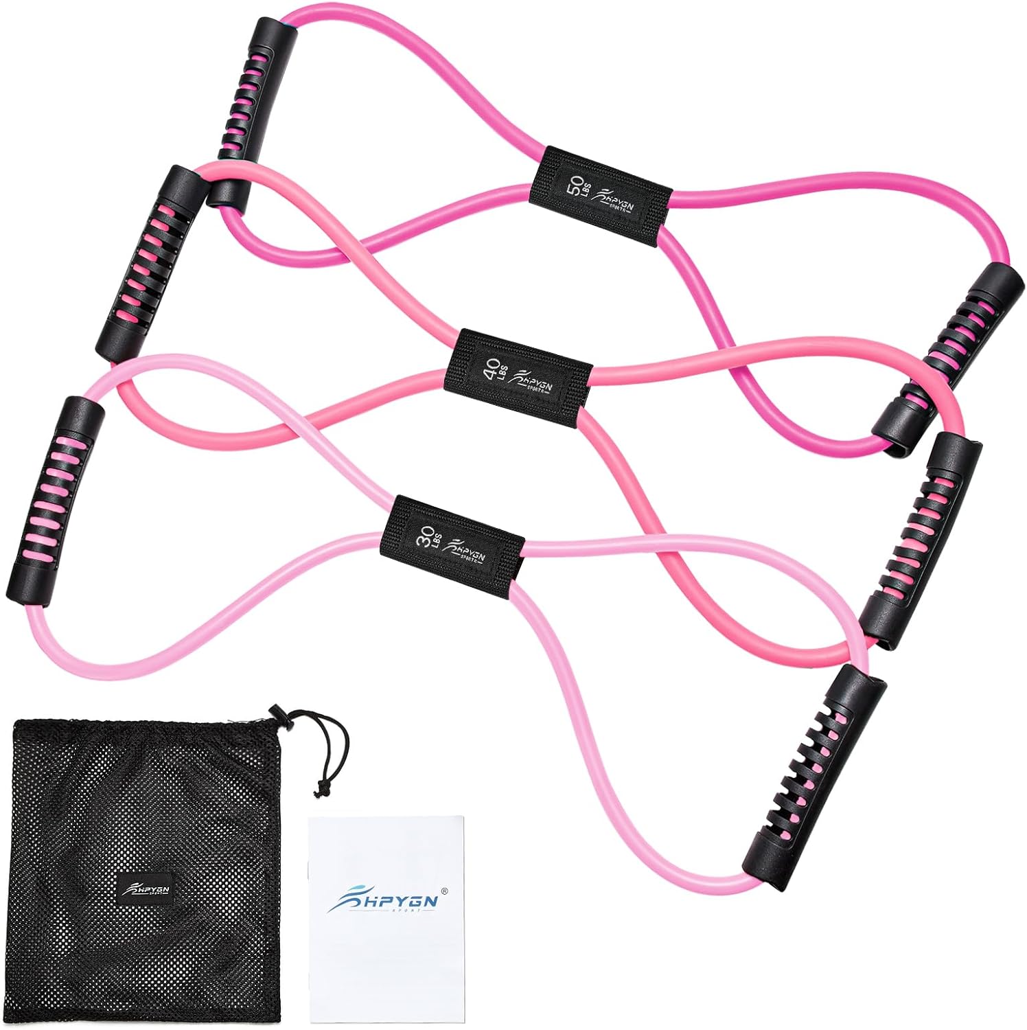 Detalle de HPYGN Figure 8 Resistance Bands, Latex