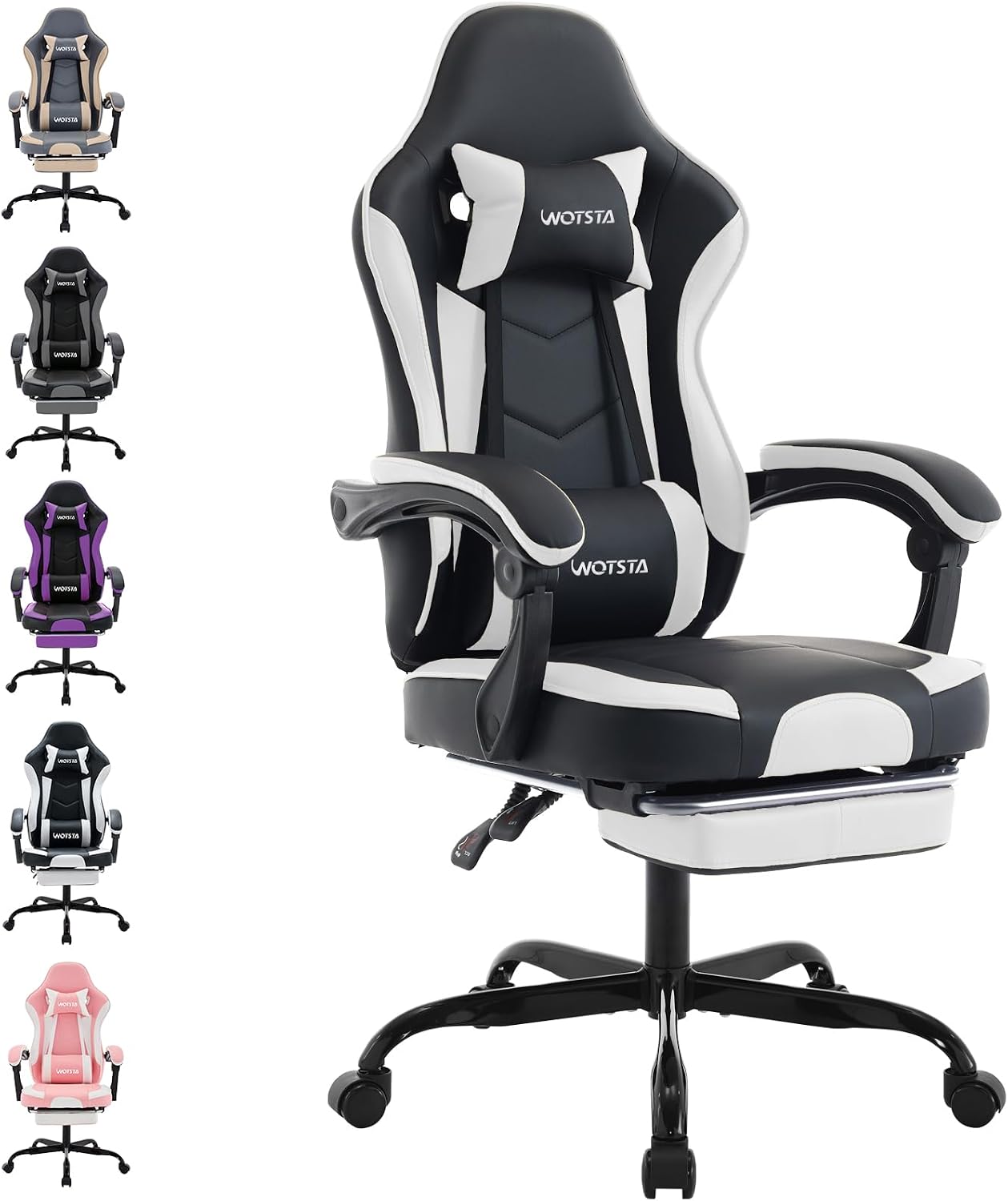Detalle 2 de WOTSTA Gaming Chair Ergonomischer Stuhl 136 kg