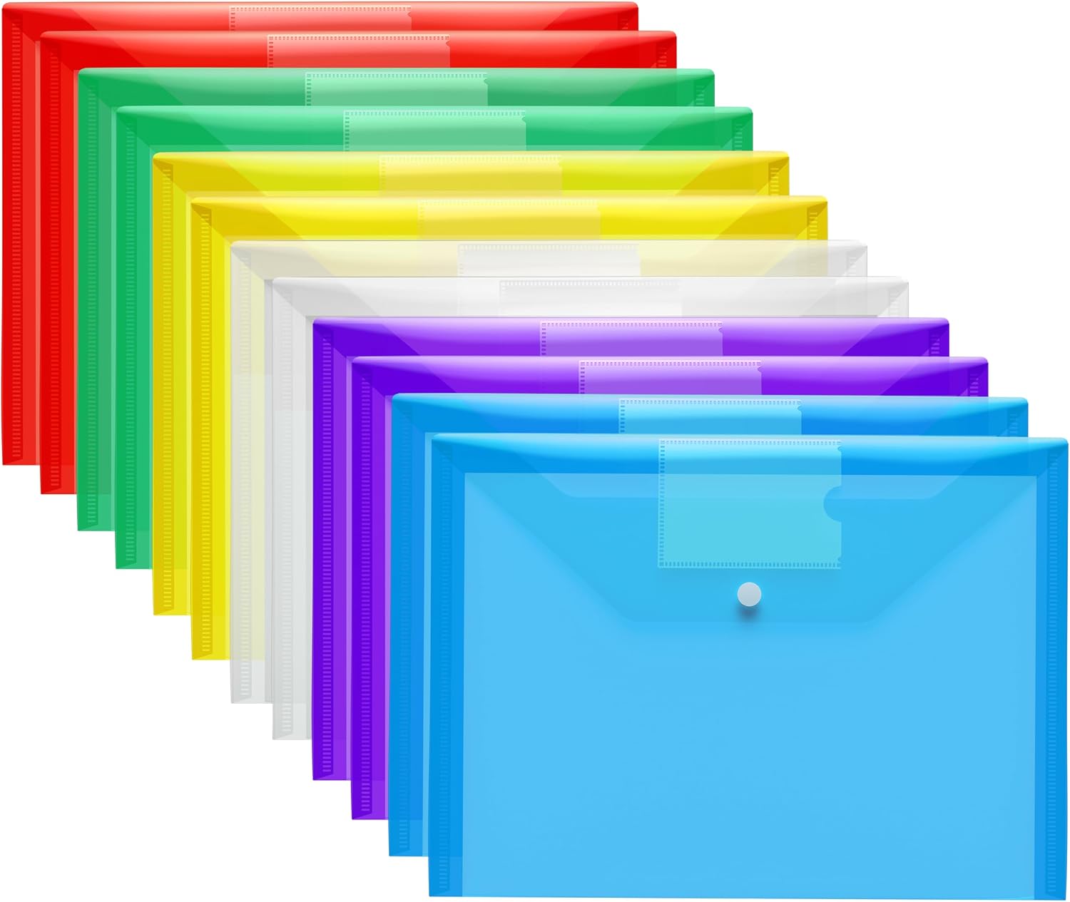 Thumbnail 6 de Plastic Wallets A4 Popper Folders 24 Pack