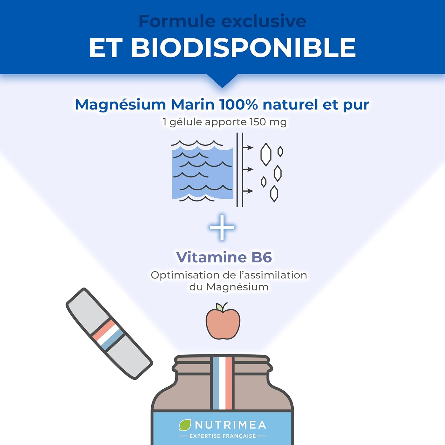 Thumbnail 3 de Nutrimea Magnésium Marin B6 150 mg/jour 120 gélules 💊
