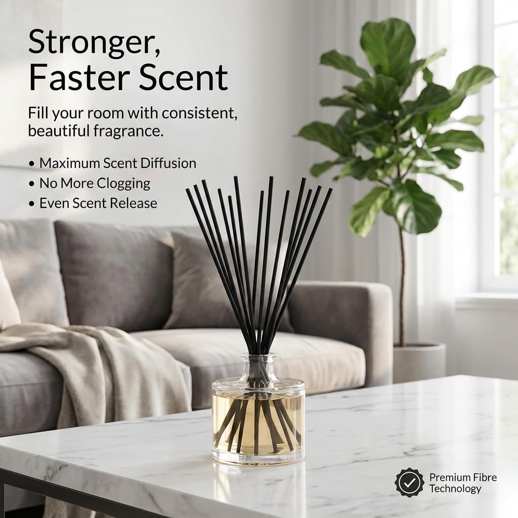 Thumbnail 1 de OLGA 100pcs Black Reed Diffuser Sticks 220mm 🕯