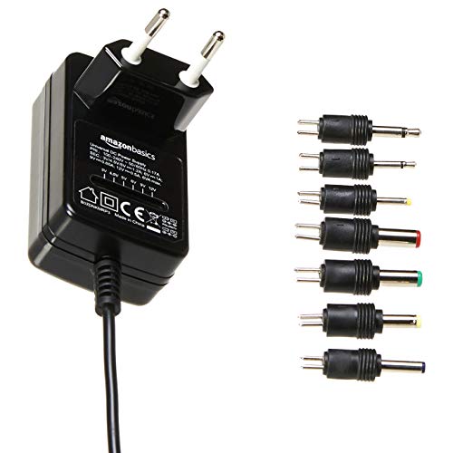 Detalle 2 de Amazon Basics Adattatore di alimentazione DC universale con 7 connettori rimovibili – 3–12 V, 6 W