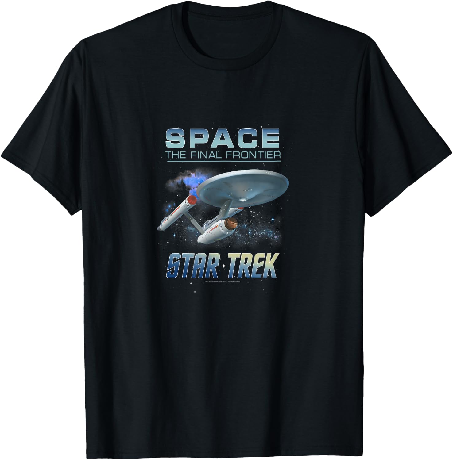 Detalle de Star Trek Space The Final Frontier U.S.S. Enterprise maglietta con licenza ufficiale