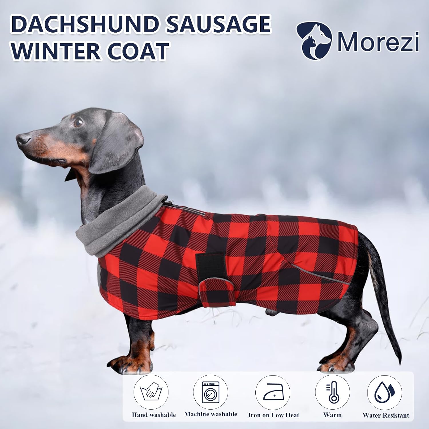 Thumbnail 1 de Dachshund Coats Waterproof: Sausage Dog Winter Coat with Reflective Stripe, XS