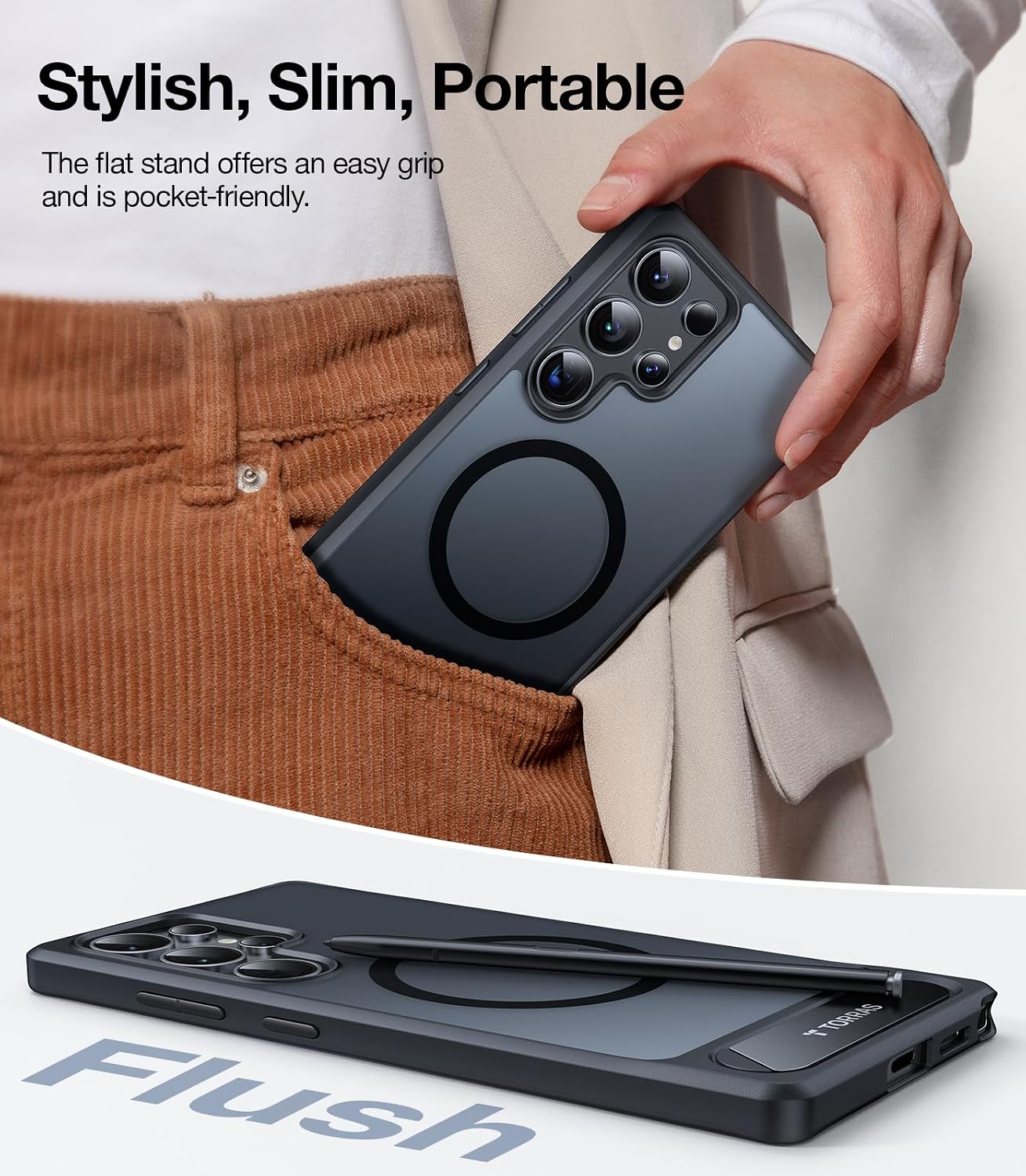 Thumbnail 6 de TORRAS Strong Magnetic Stand for Samsung Galaxy S25 Ultra