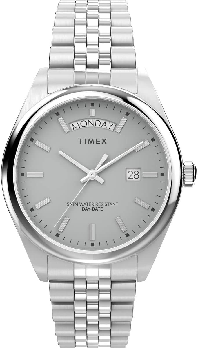 Detalle 2 de Timex Legacy Herrenuhr mit 41-mm-Edelstahlgehäuse und schwarzem Zifferblatt