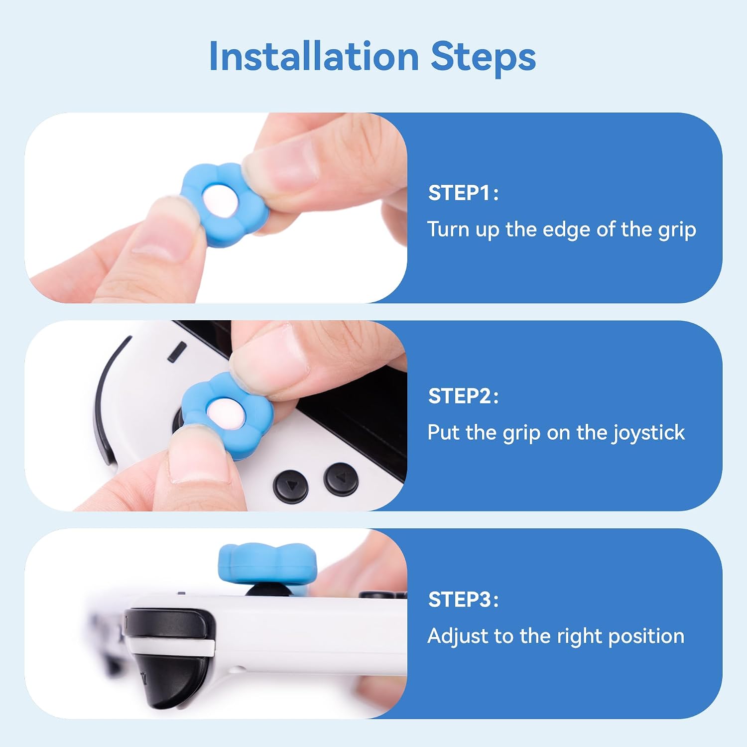 Detalle 1 de GeekShare Silikon Joystick-Kappen Set für Switch