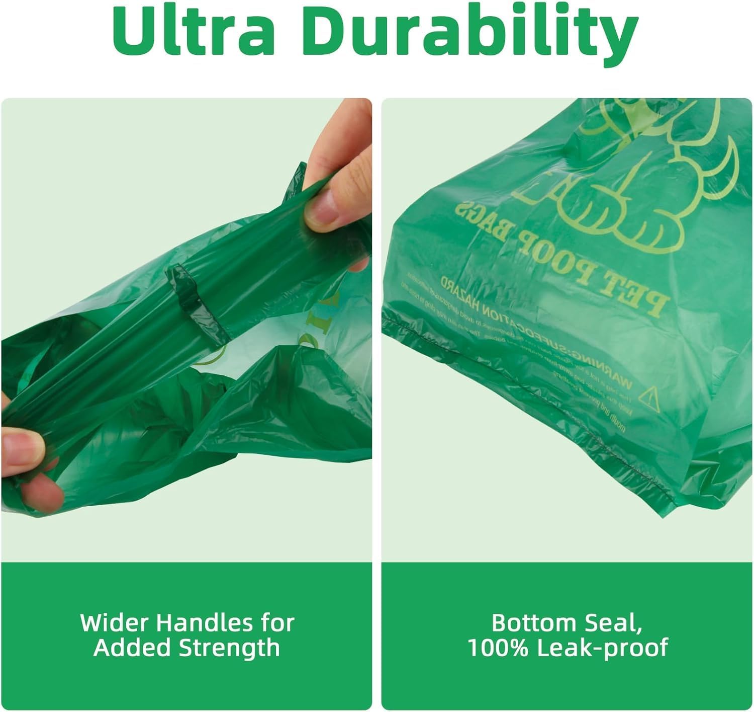 Detalle 2 de OIRLVCE 500 Dog Poop Bags with Handles – Extra Thick, Leak-Proof and Lavender Scented