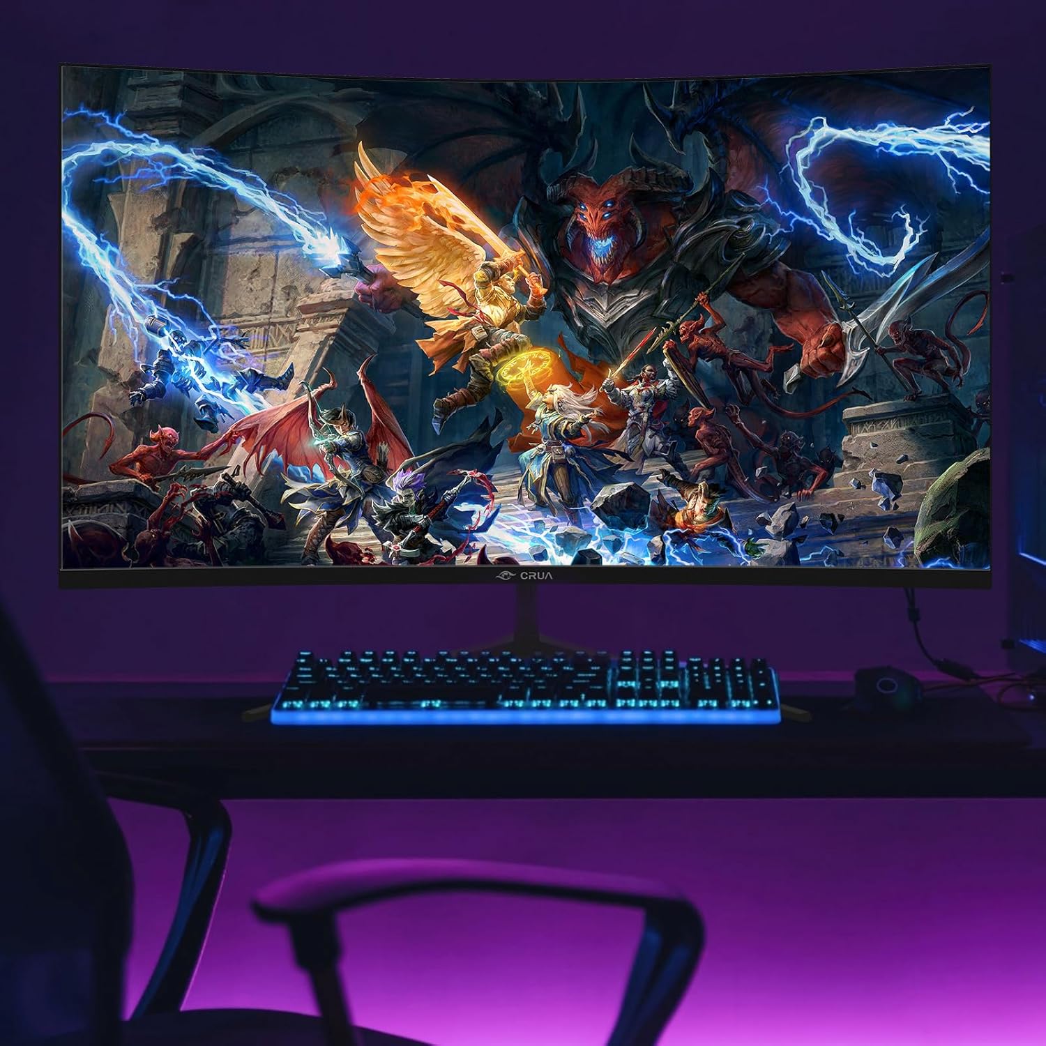 Thumbnail 6 de CRUA 32-inch Curved Gaming Monitor (FHD 1920x1080, VA, 165Hz/180Hz, 1800R)
