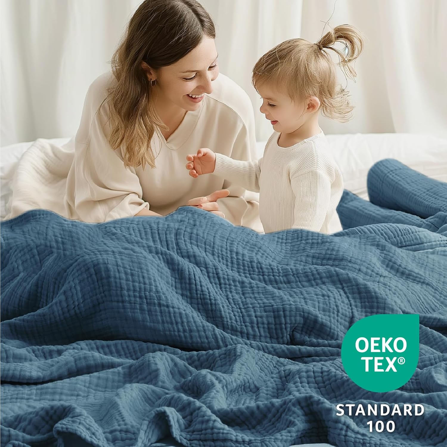 Thumbnail 2 de Cotton Muslin Blanket, 90 x 90