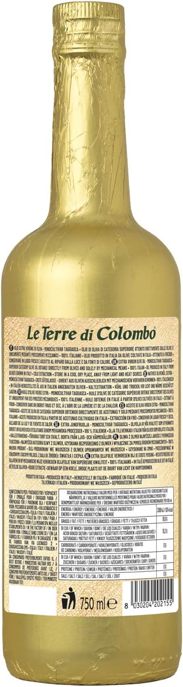 Detalle 2 de Le Terre di Colombo Olio Taggiasca 0,75 L 🫒