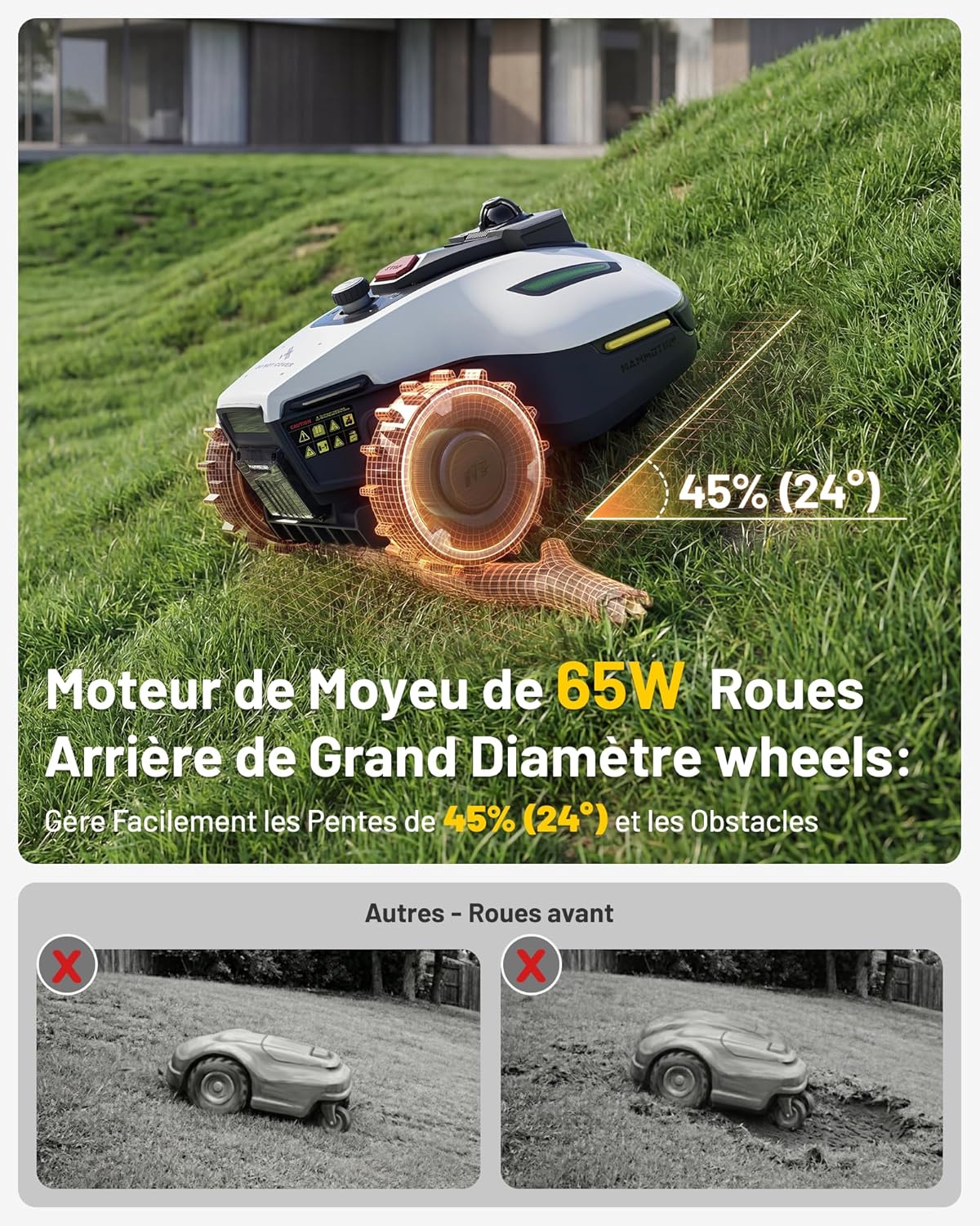 Thumbnail 6 de Mammotion YUKA Mini 2 800 LiDAR — tondeuse robot sans fil jusqu’à 800 m², navigation 360° et IA