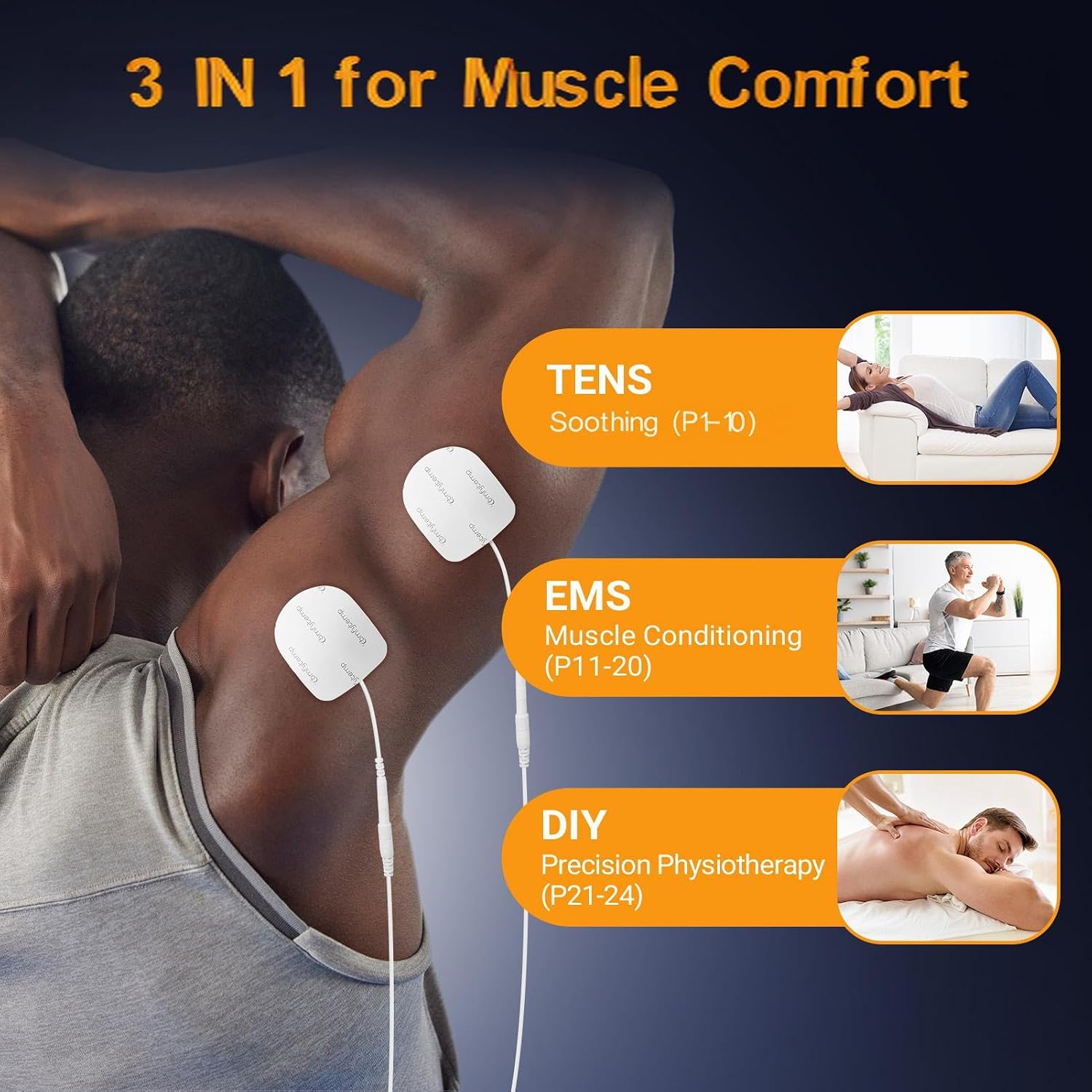 Detalle 2 de Comfytemp 4 Outputs TENS Machine for Muscle Stimulation