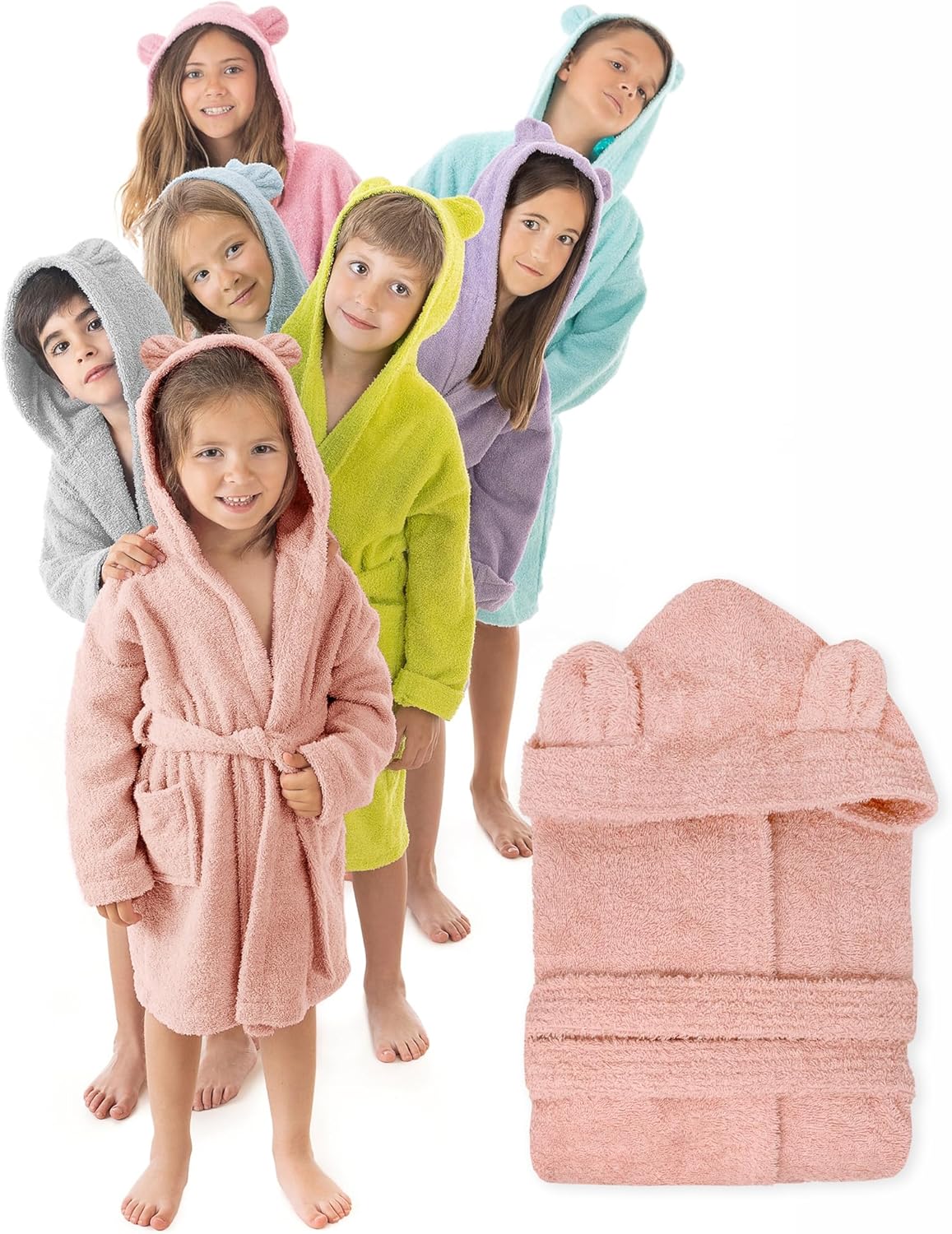 Thumbnail 5 de LEBENGOOD Albornoz infantil 100% algodón 1–12 años