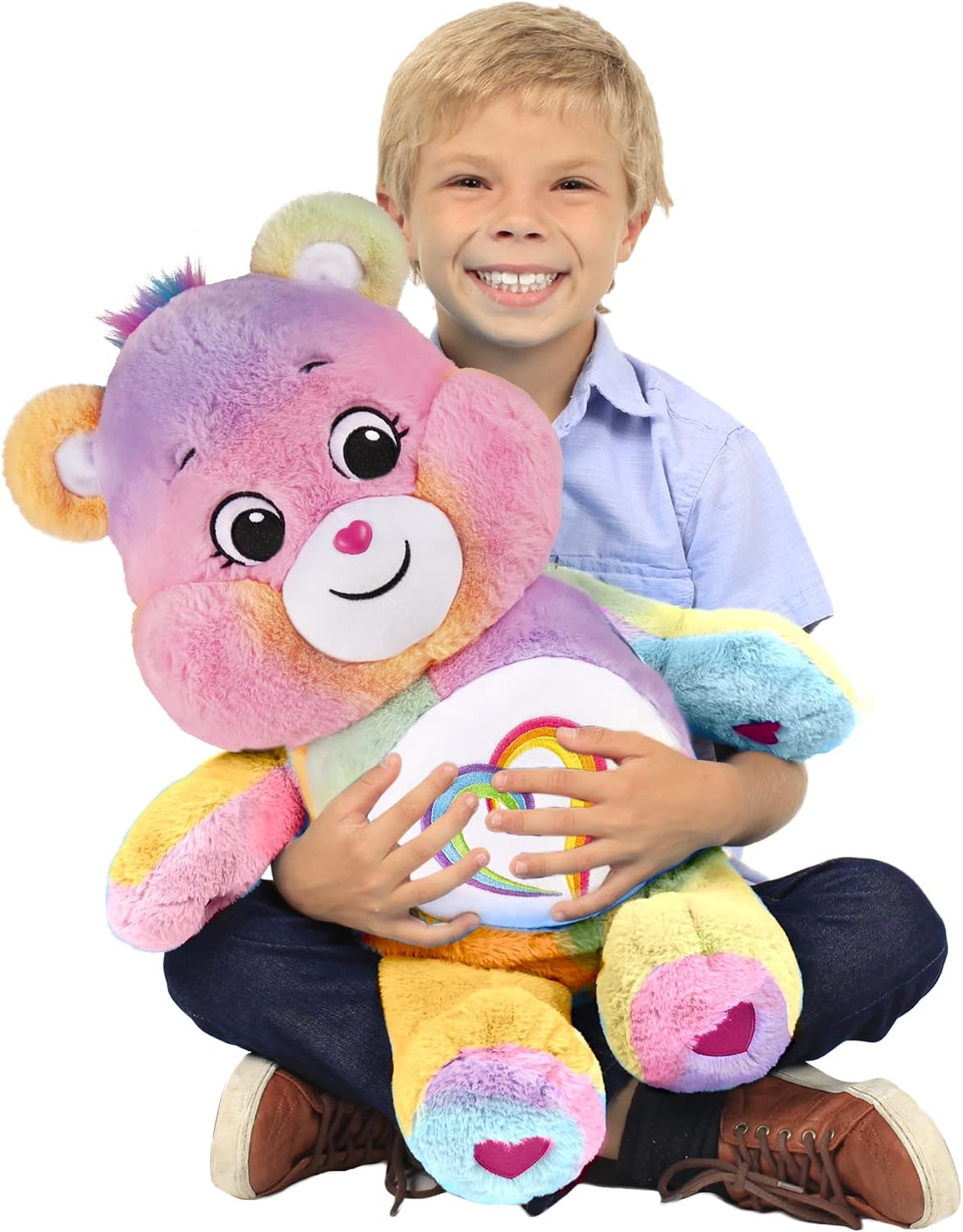 Detalle de Care Bears – Giant Togetherness Bear 60 cm : peluche géante douce et colorée