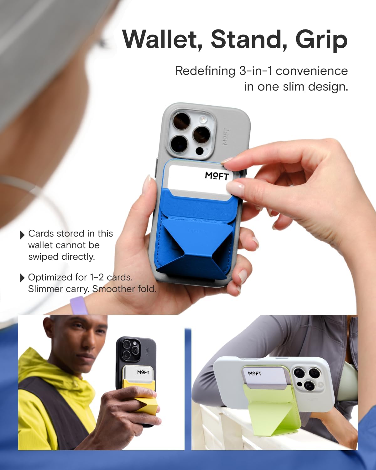 Detalle de MOFT Magnetic Wallet Stand for iPhone 12–17 Series with MagSafe, Sunrise