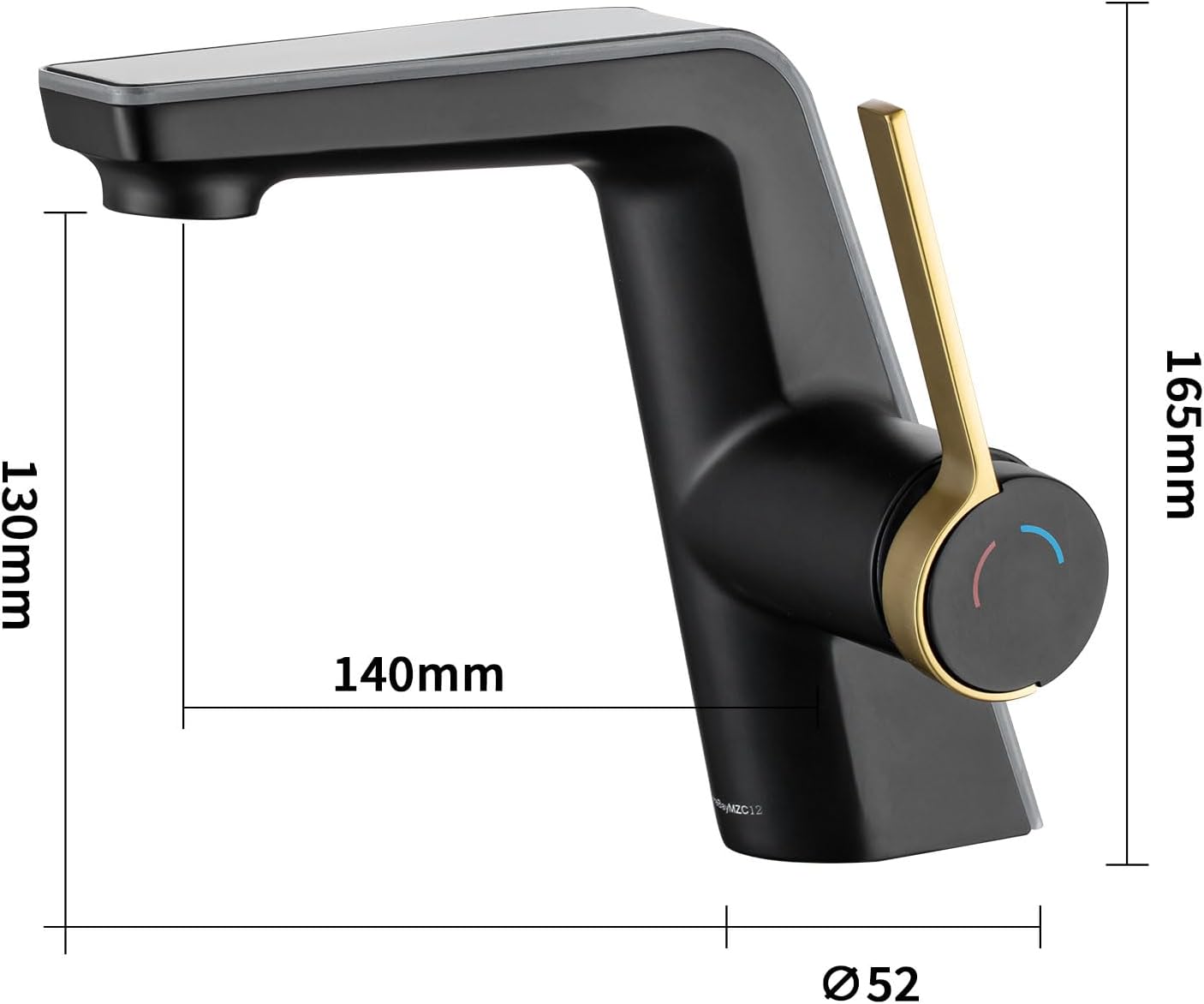 Thumbnail 6 de LakeBayMZC Mitigeur lavabo doré 130 mm
