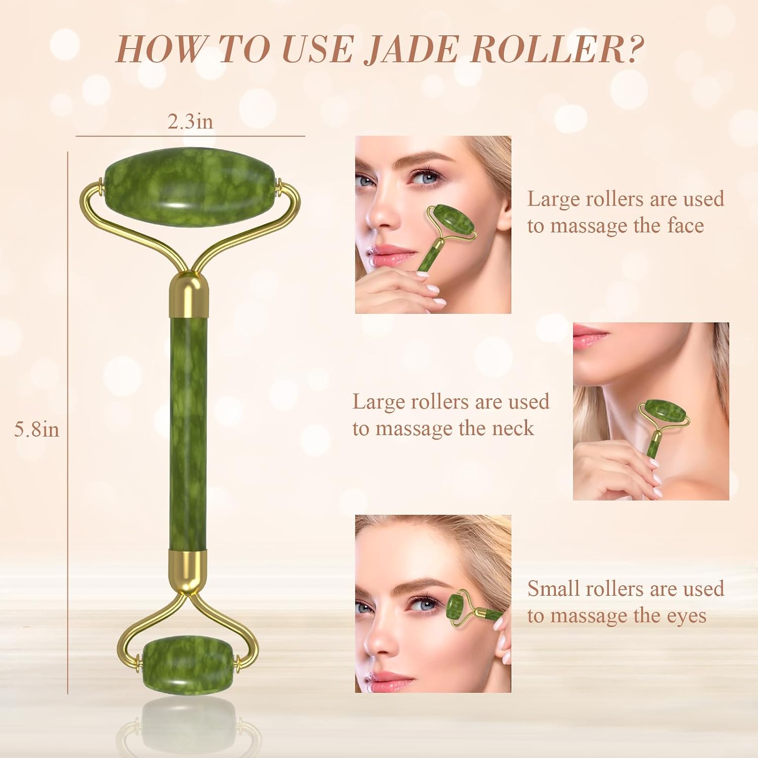 Thumbnail 2 de Gua Sha and Jade Roller Set for Face and Body