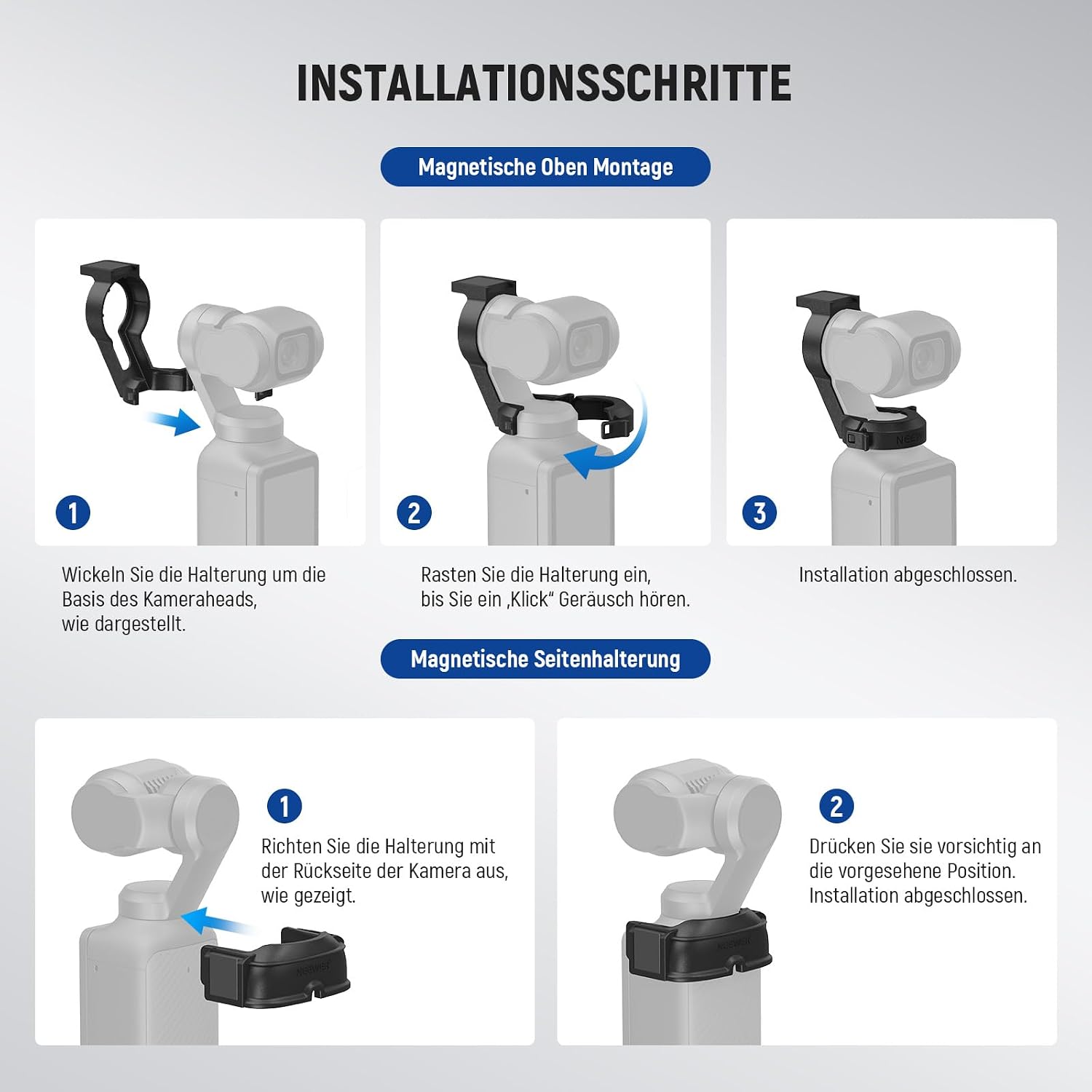 Detalle 2 de NEEWER Basics M21 magnetisches Hilfslicht USB‑C für OSMO Pocket