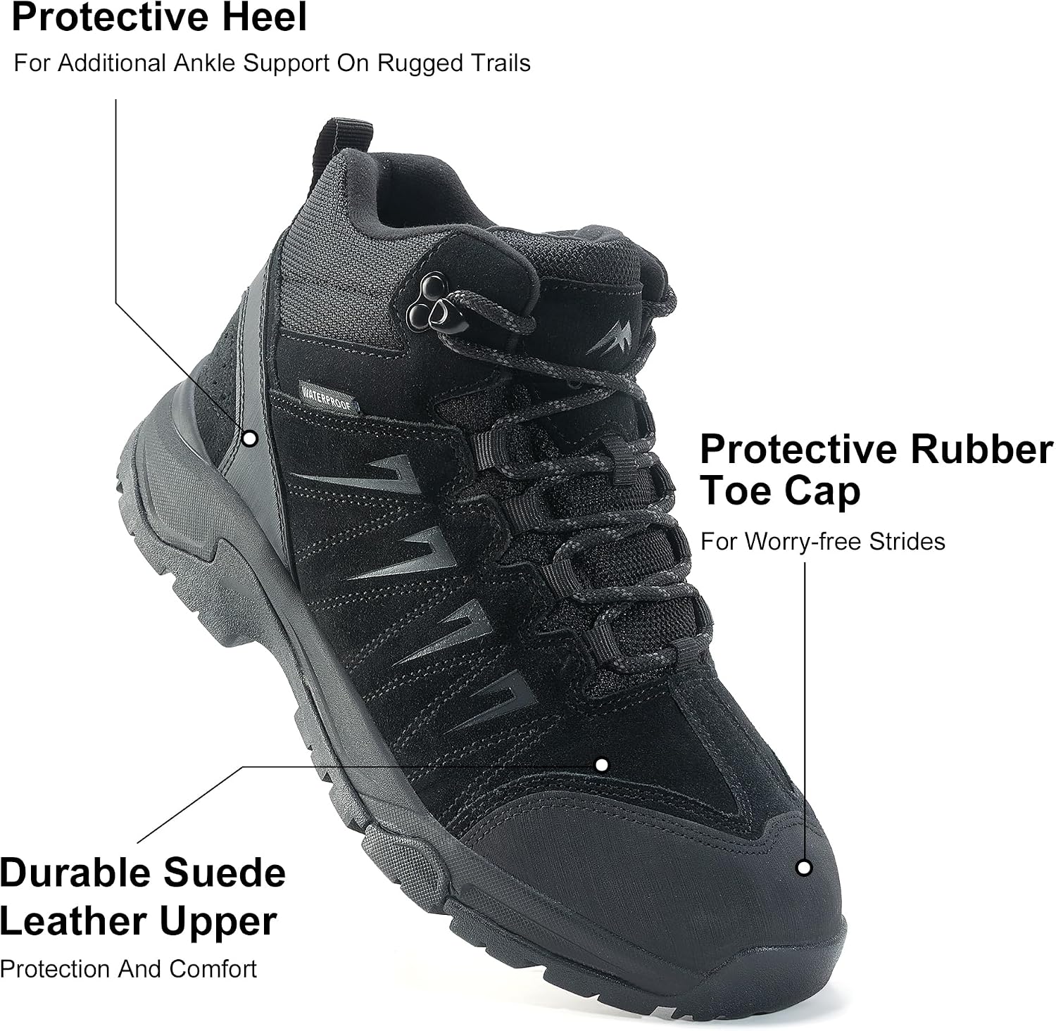 Thumbnail 3 de OUTJET Men's Waterproof Hiking Boots Mid Ankle