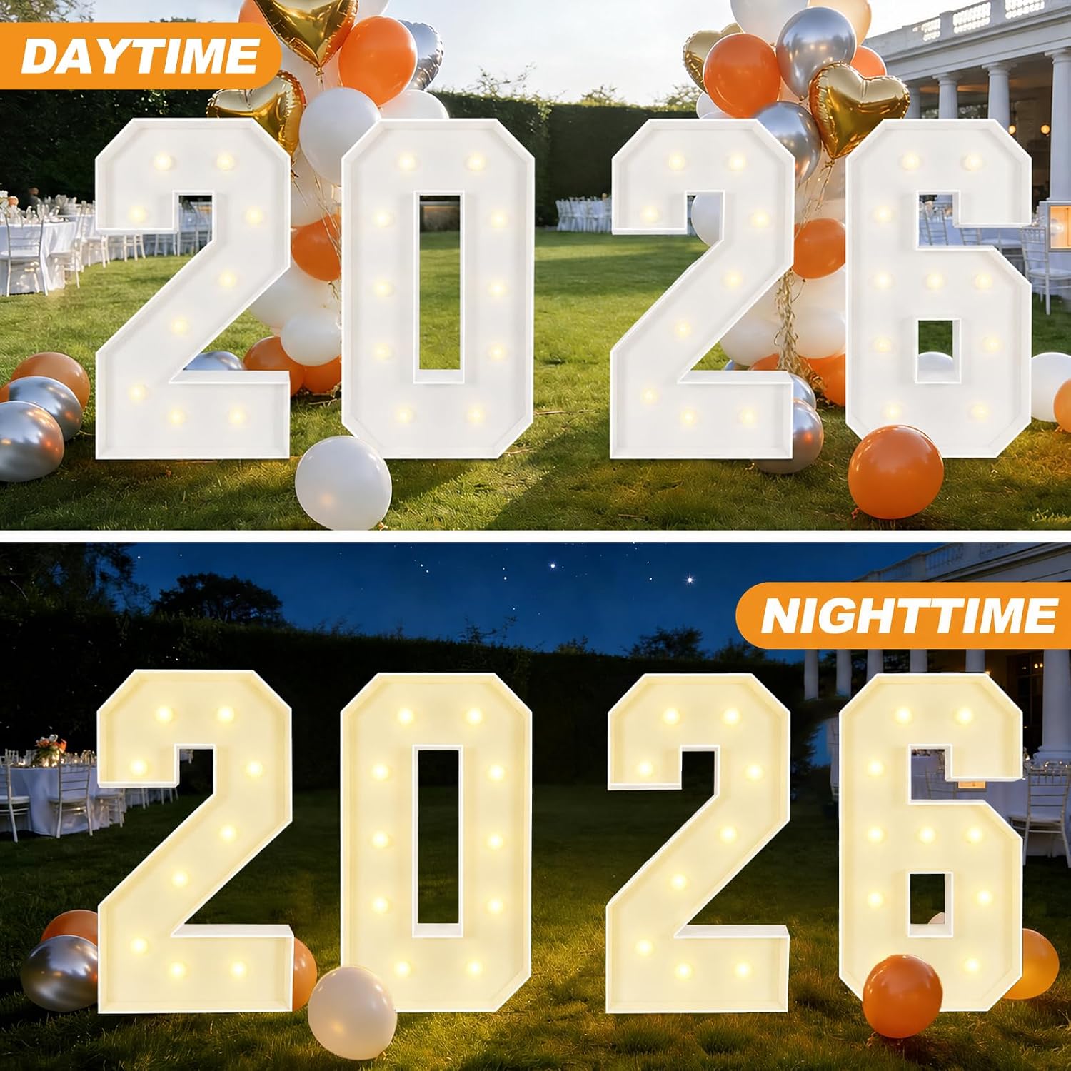 Detalle 2 de Marquee Light-Up Number Sign, 3FT