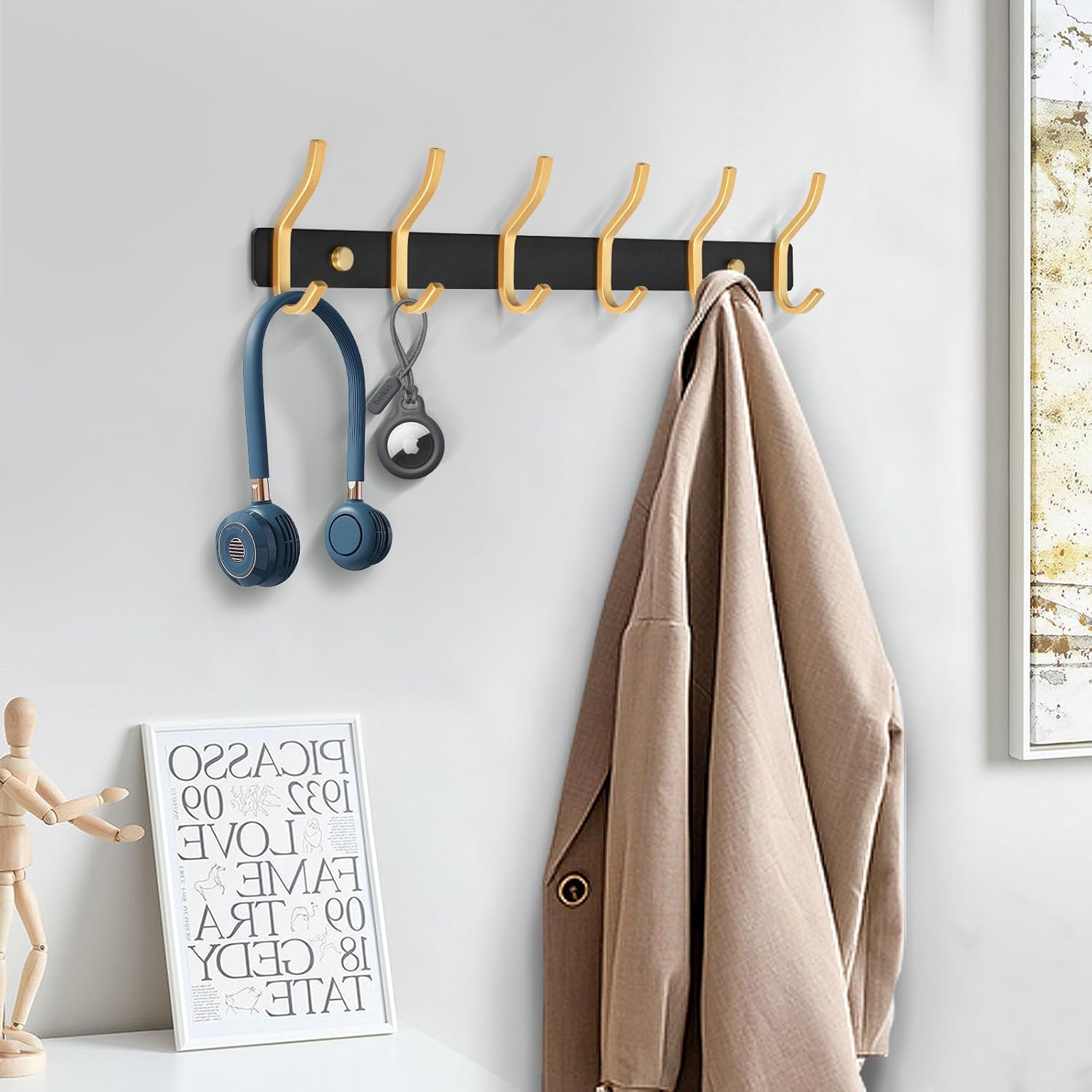 Thumbnail 4 de MEIJO porte-manteau mural 6 crochets