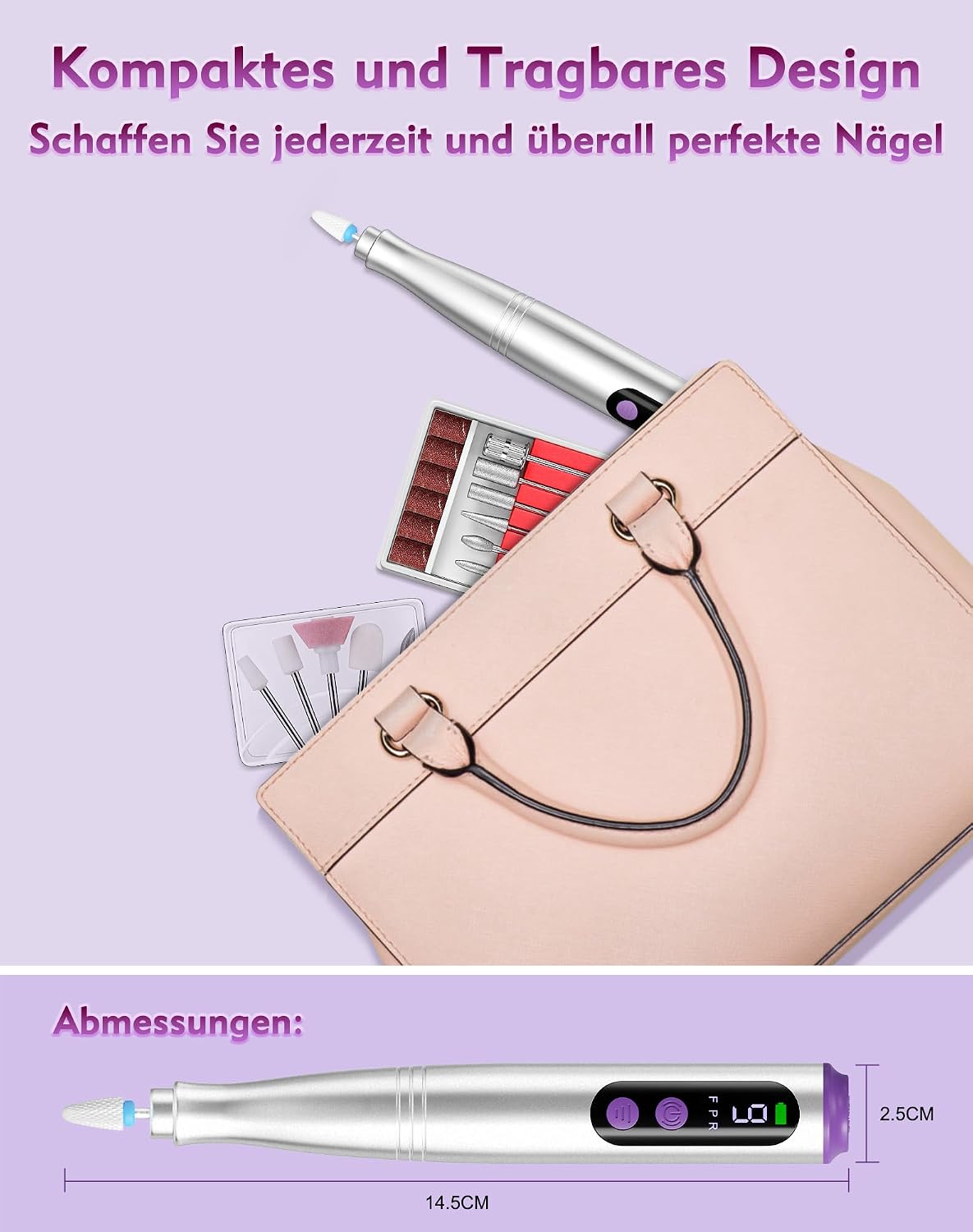 Thumbnail 5 de Fofile Nagelfräser Kabellos 12‑in‑1