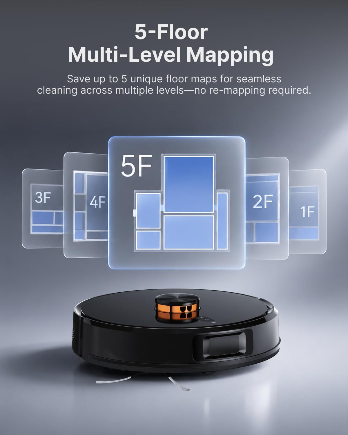 Thumbnail 5 de VONKO S6Pro Robot Vacuum and Mop, 8,000 Pa Suction, LiDAR, Self-Emptying