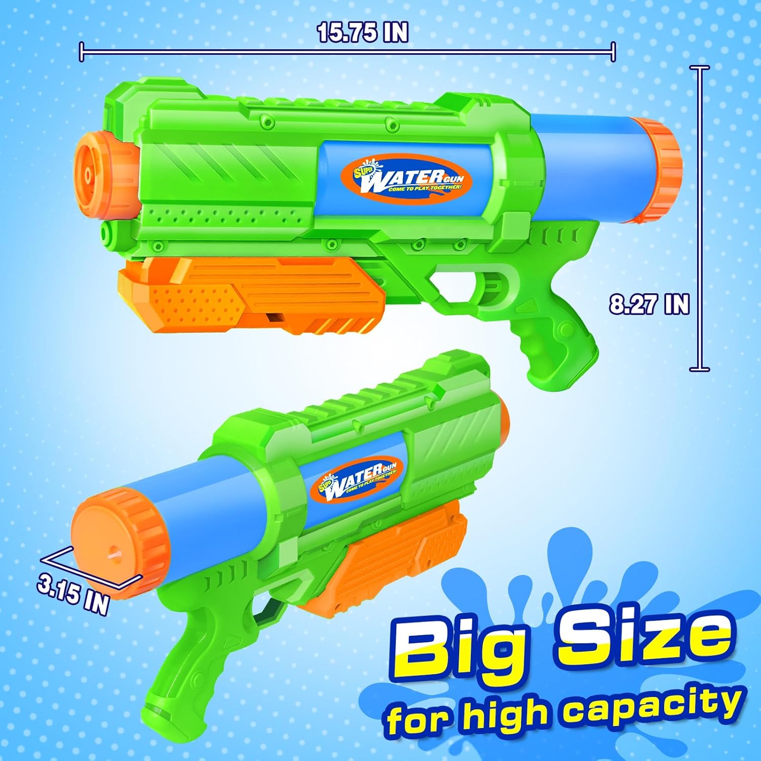 Thumbnail 1 de Super Water Gun for Kids Adults: 2 Pack 1200cc Soaker with Impressive Range