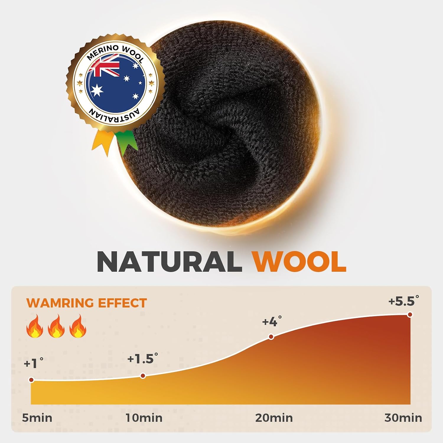 Thumbnail 2 de Merino Wool Thermal Walking Hiking Socks