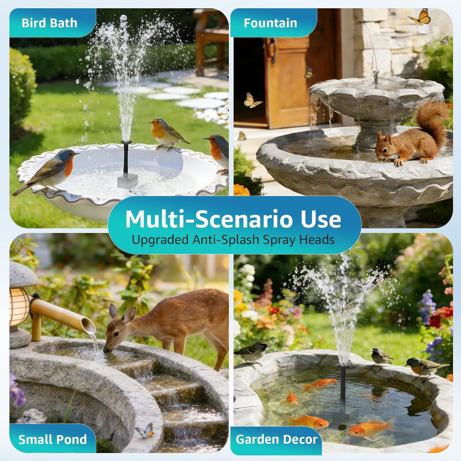 Thumbnail 6 de PONDIA Solar Fountain Pump for Bird Bath