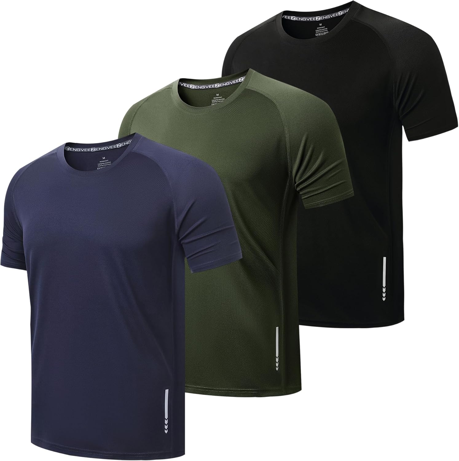 Thumbnail 5 de ZENGVEE 3 Pack Gym Shirts for Men – Quick Dry, Breathable, Moisture-Wicking Sport T-Shirts