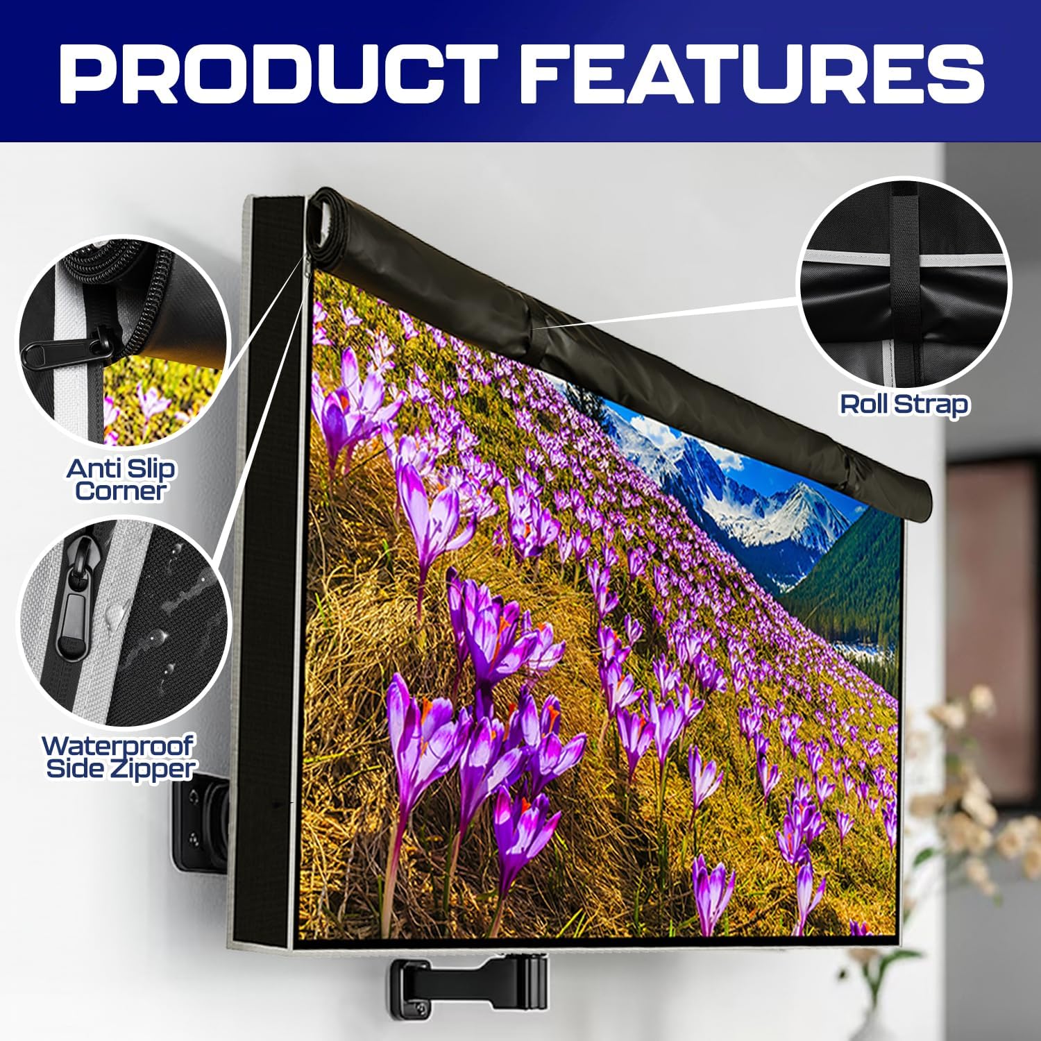 Thumbnail 6 de Outdoor TV Cover 65 Inch Weatherproof & Waterproof Zipper Enclosure