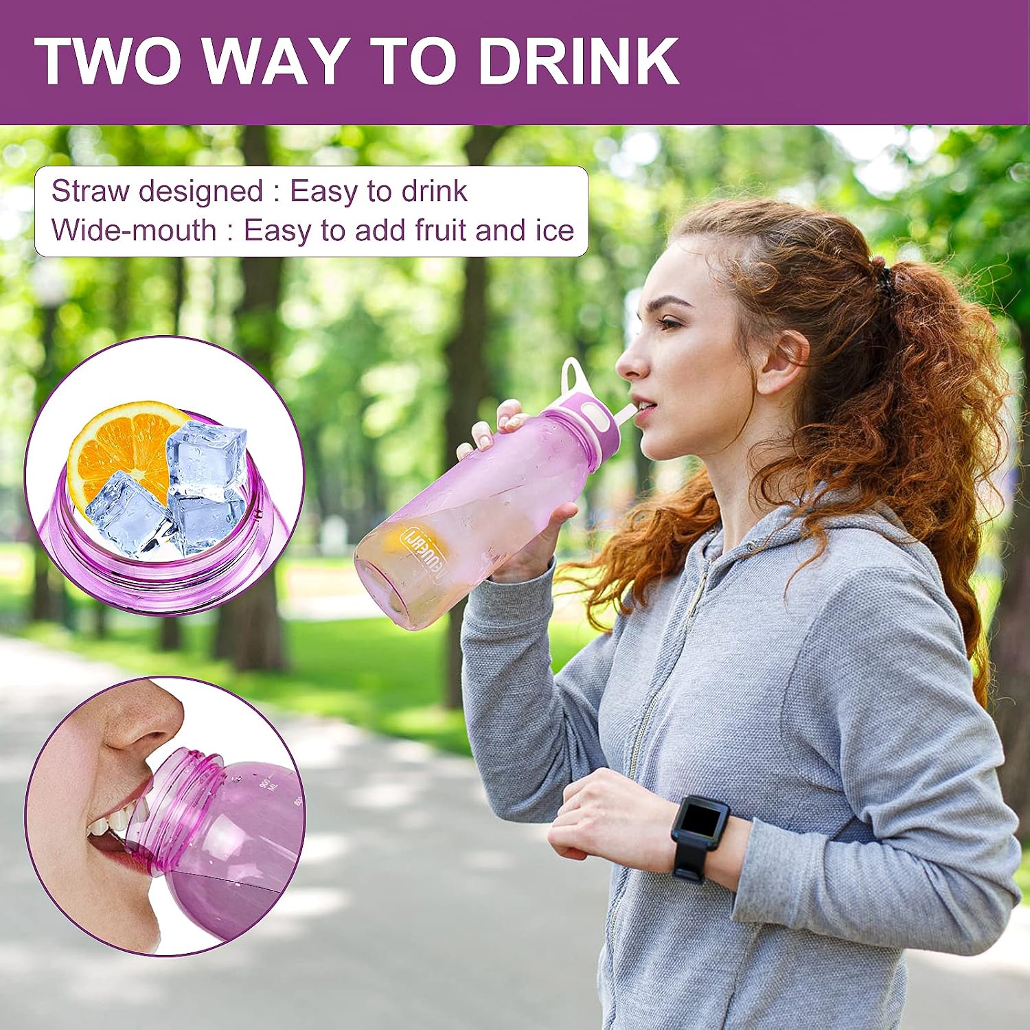Thumbnail 6 de VENNERLI 1 Litre BPA-Free Tritan Sport Water Bottle with Straw