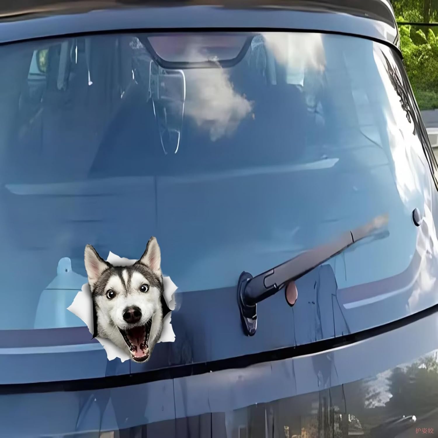 Thumbnail 5 de Husky Autoaufkleber 18 cm Lustig 3D Reflektierend