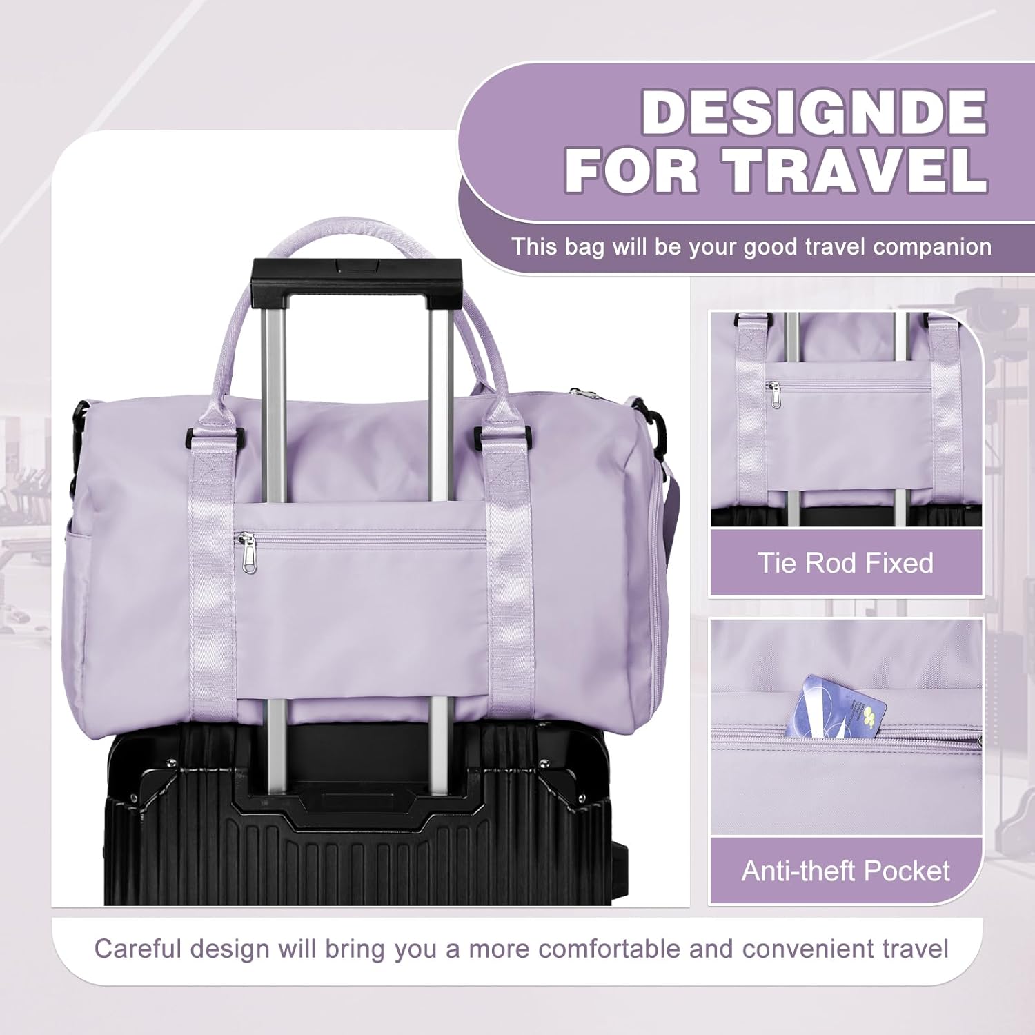 Thumbnail 4 de WEPLAN Sports Gym Bag 46cm waterproof