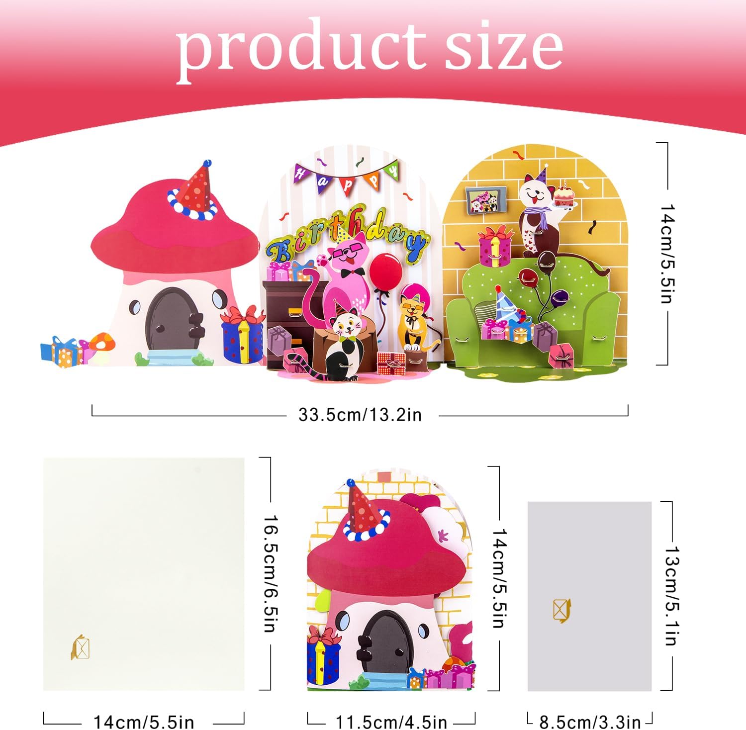 Thumbnail 1 de Whimsical 3D Pop-Up Birthday Card 🎈