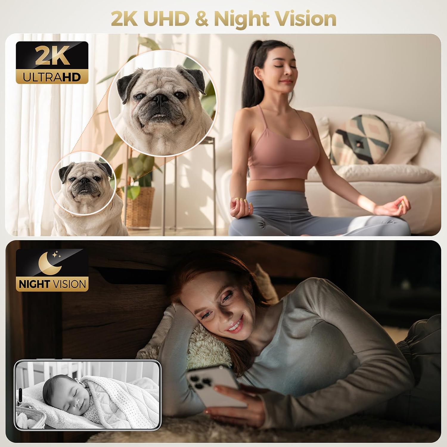 Detalle 2 de ZEEPORTE Indoor Security Camera 2K