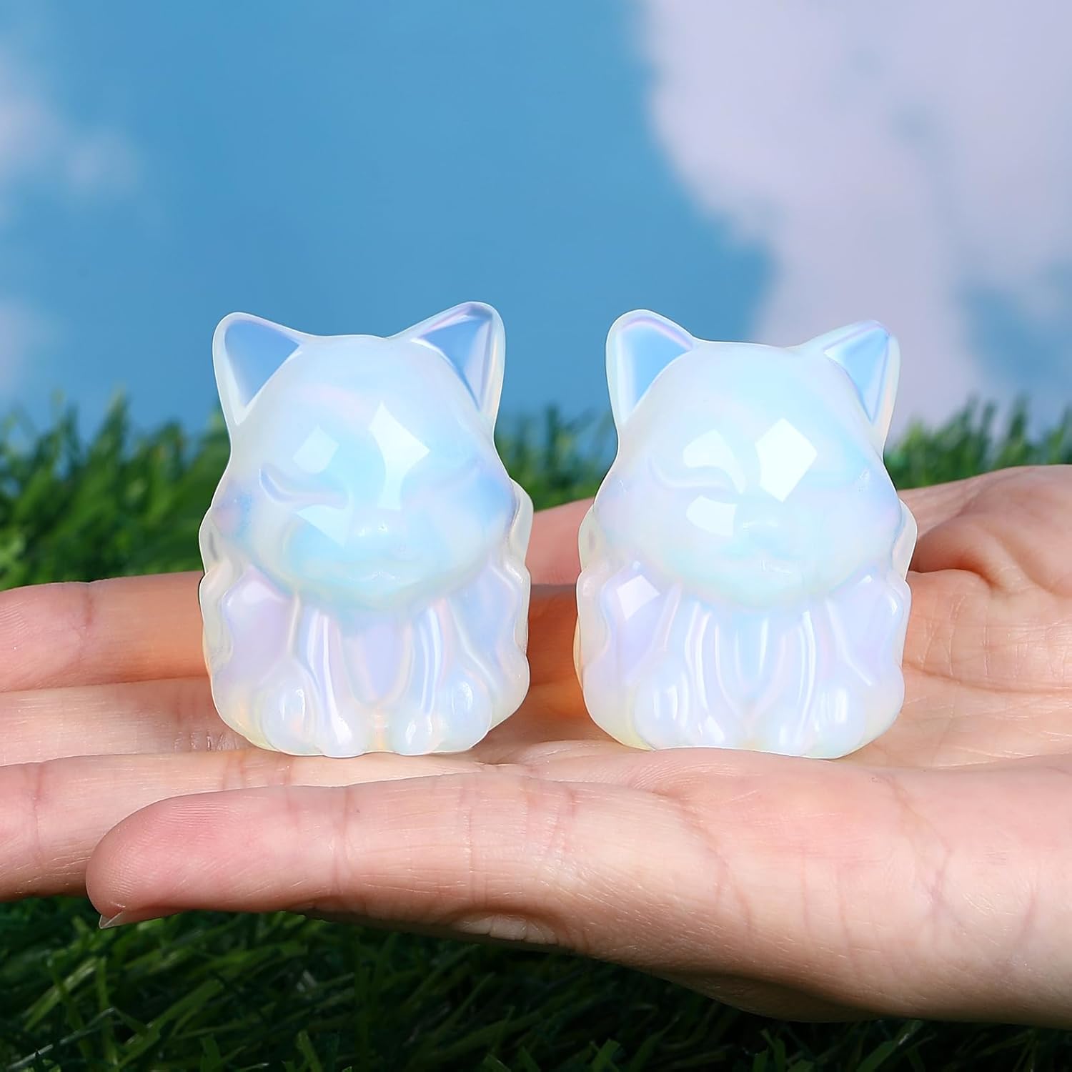 Thumbnail 1 de XIANNVXI Opalite fox figurine, 2 inch